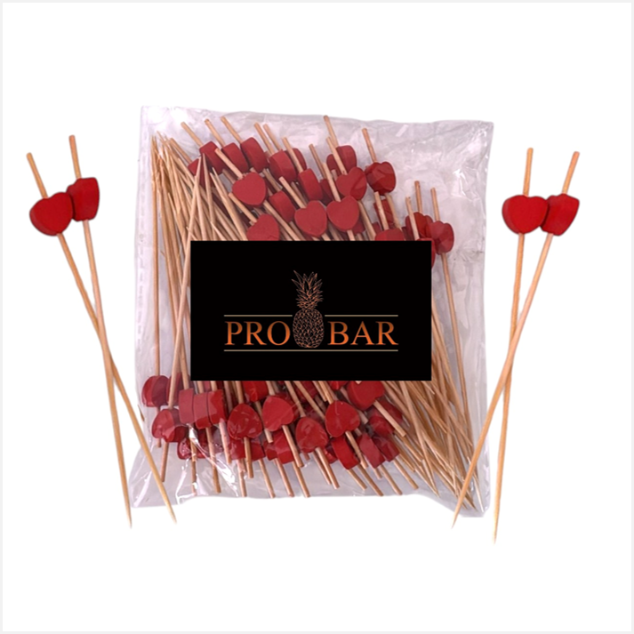 Palillos Temáticos Corazón Rojo